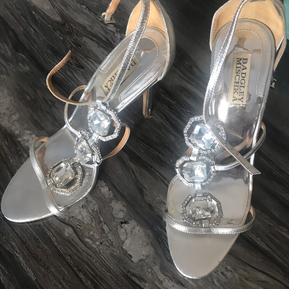Badgley Mischka Harvey II Evening Sandal in Silver - Picture 2 of 6